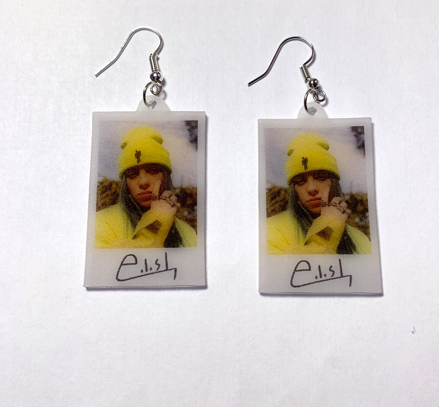 Billie Eilish Signed Polaroid Handmade Earrings!