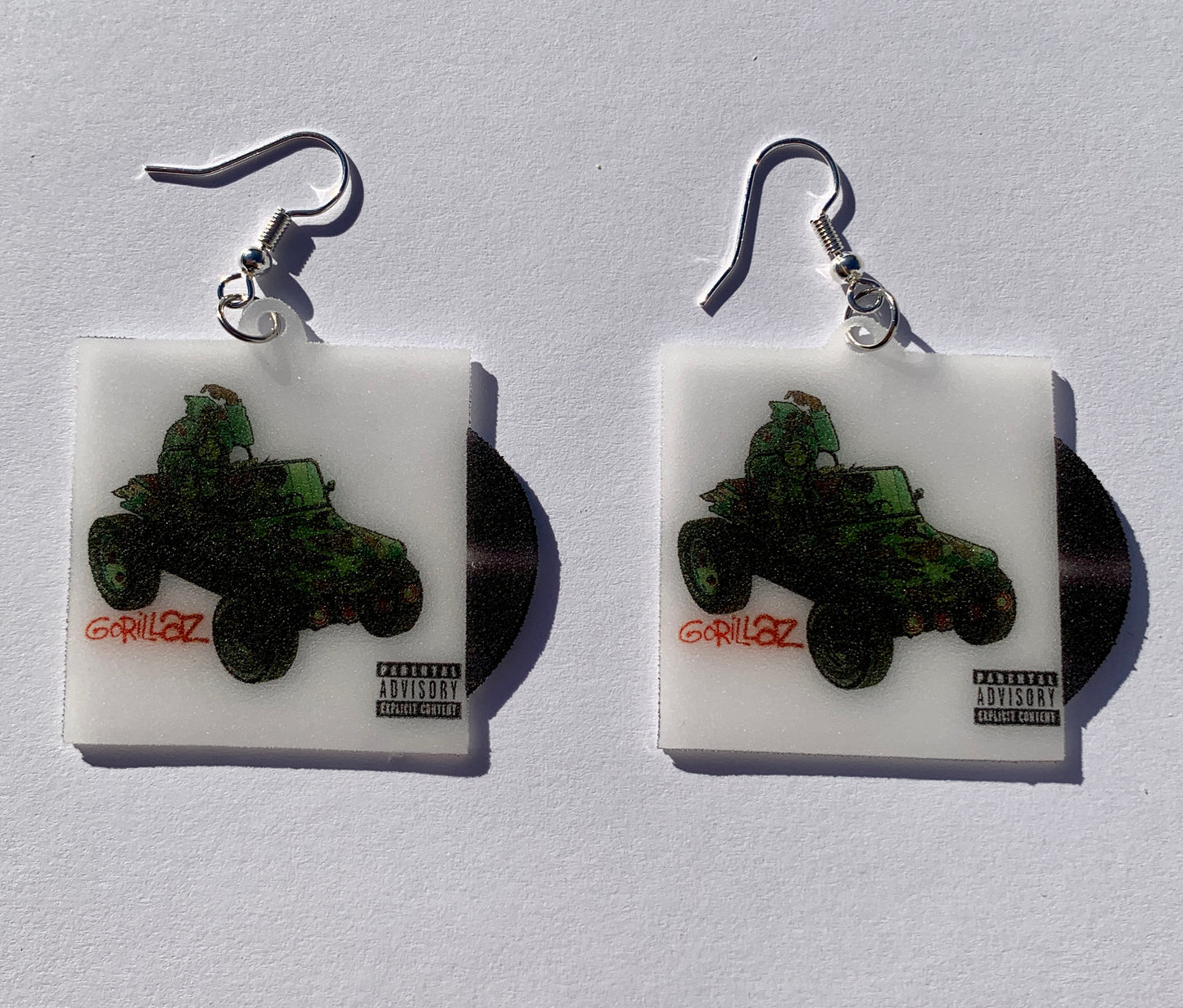 Gorillaz Self Titled Album Handmade Earrings!