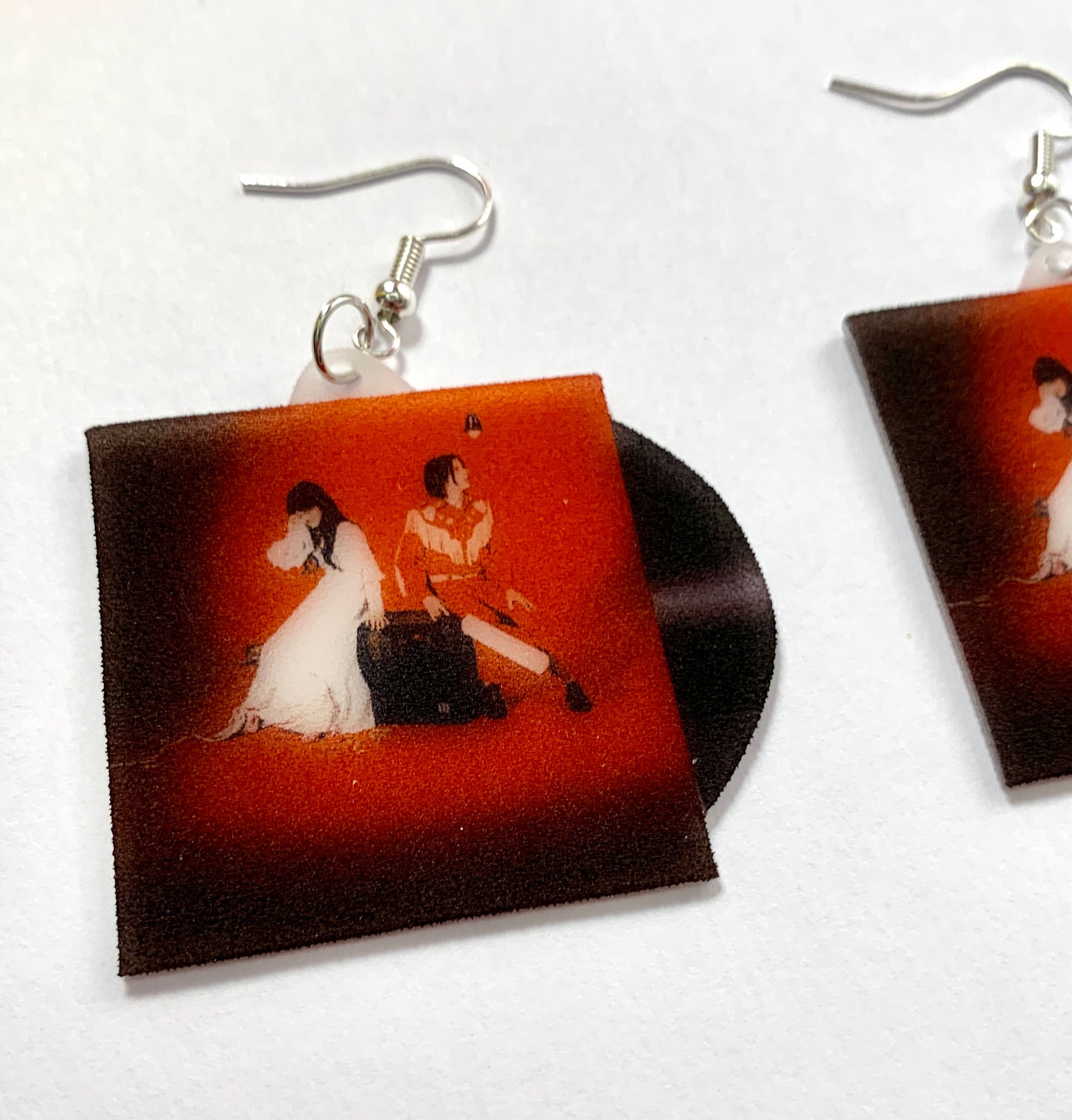 The White Stripes Elephant Vinyl Album Handmade Earrings!