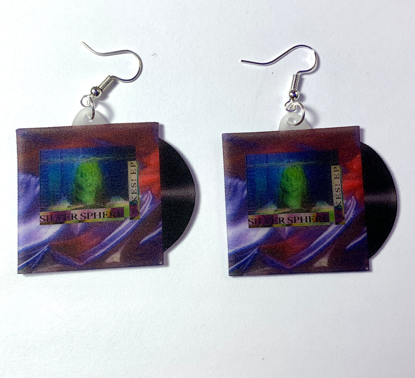 Silver Sphere Yikes! EP Vinyl Album Handmade Earrings!