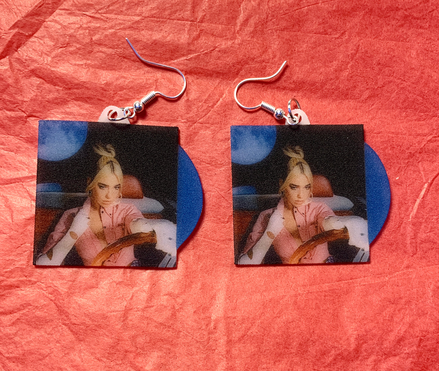 Dua Lipa Future Nostalgia Vinyl Album Handmade Earrings!