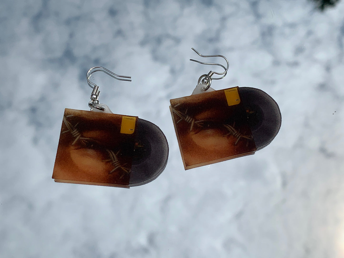 Post Malone Beerbongs and Bentleys Vinyl Album Handmade Earrings!