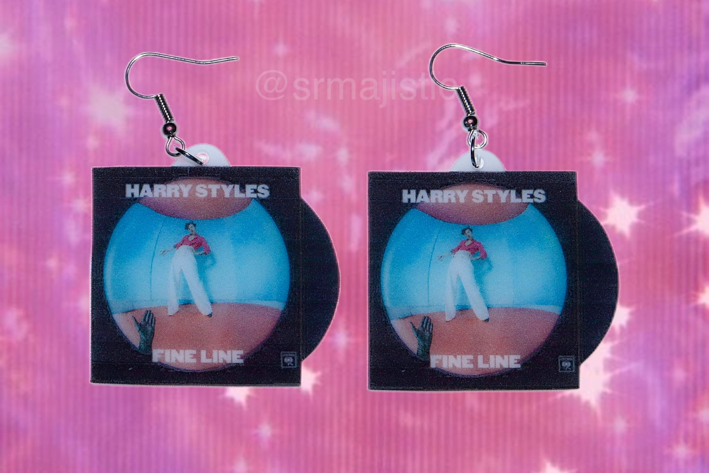 Harry Styles Fine Line Vinyl Album Handmade Earrings!