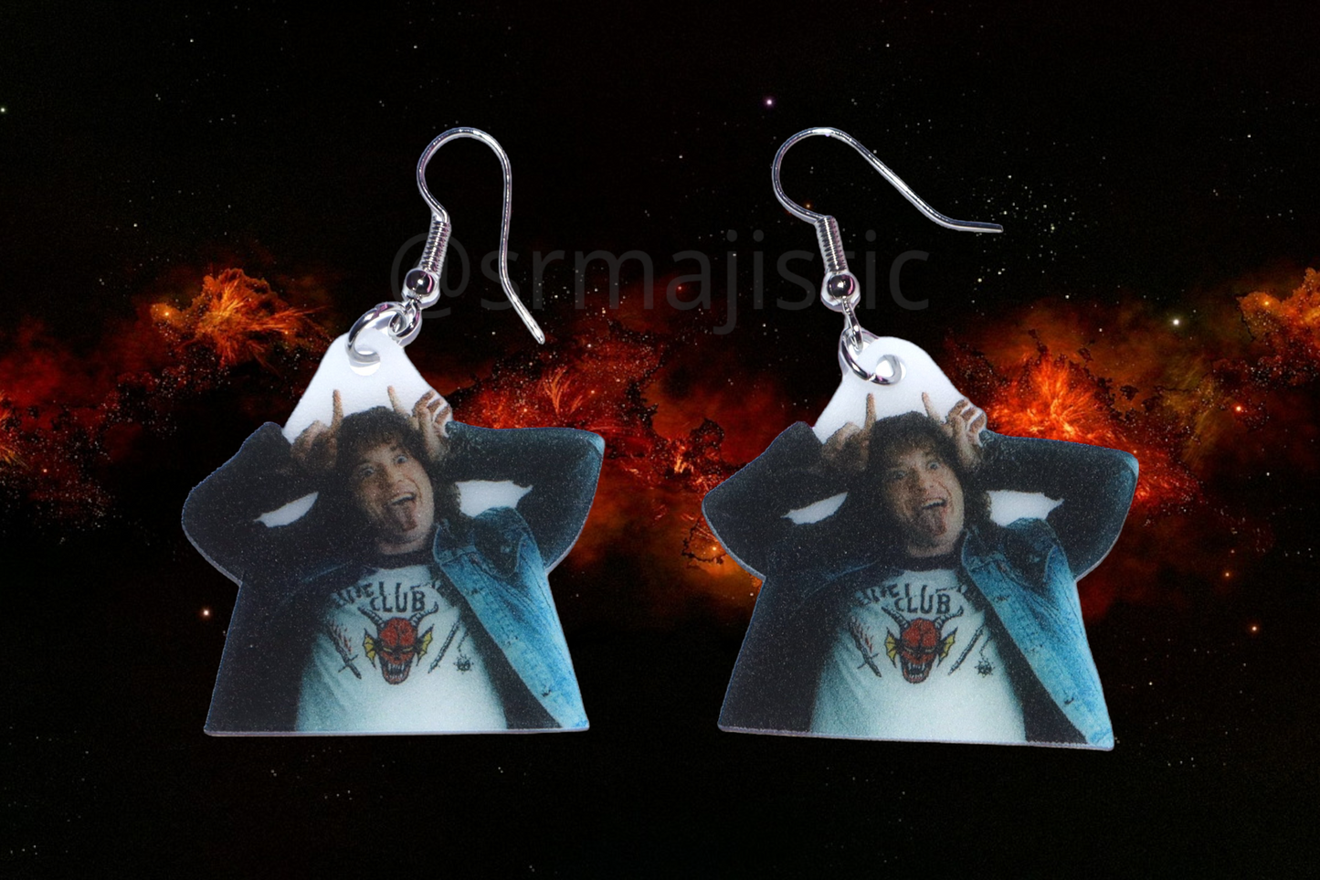 Stranger Things Eddie Munson Character Handmade Earrings!