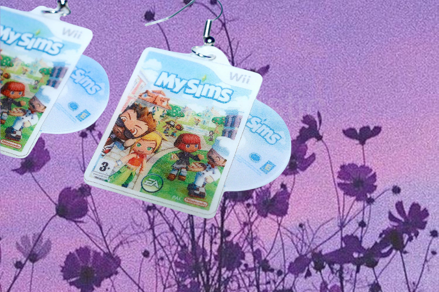 My Sims Wii Game 2D detailed Handmade Earrings!