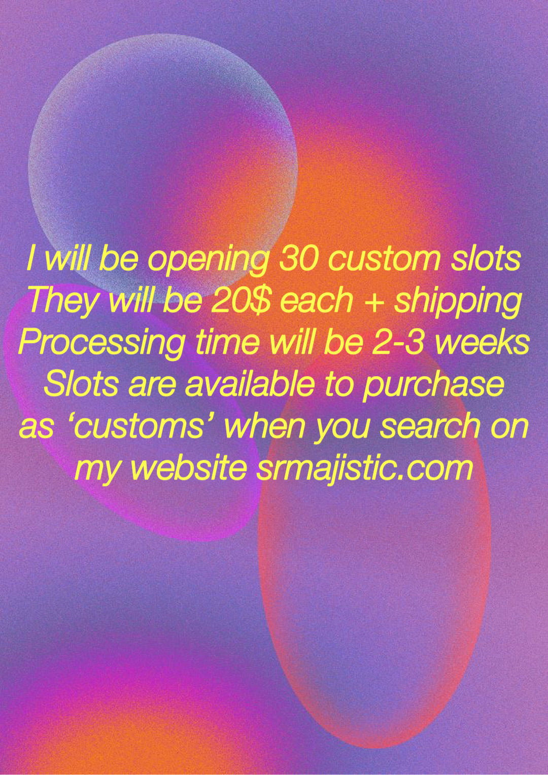 CUSTOM EARRING SLOTS