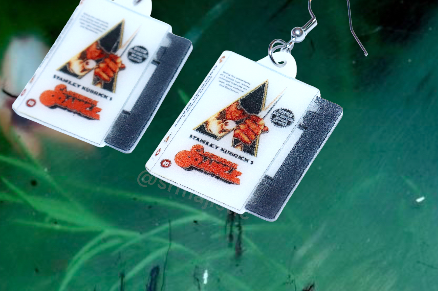 A Clockwork Orange (1971) Movie VHS style Handmade Earrings!