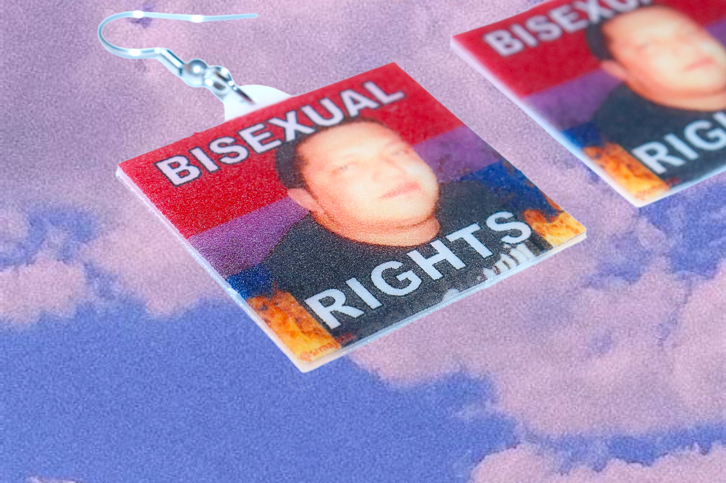 Sal Vulcano Bisexual Flame Pride Flag Handmade Earrings!