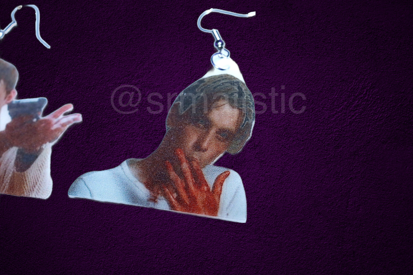 Scream Movie Stu and Billy Characters Detailed Handmade Earrings!