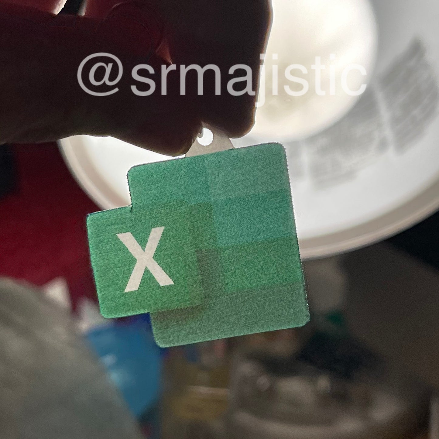 Microsoft Excel Icon Symbol 2D detailed Handmade Earrings!