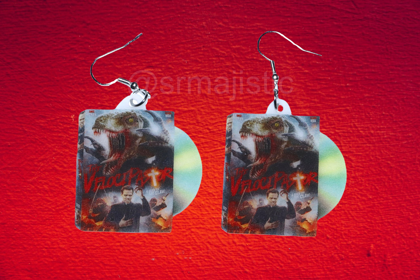 The Velocipastor (2017) DVD 2D detailed Handmade Earrings!