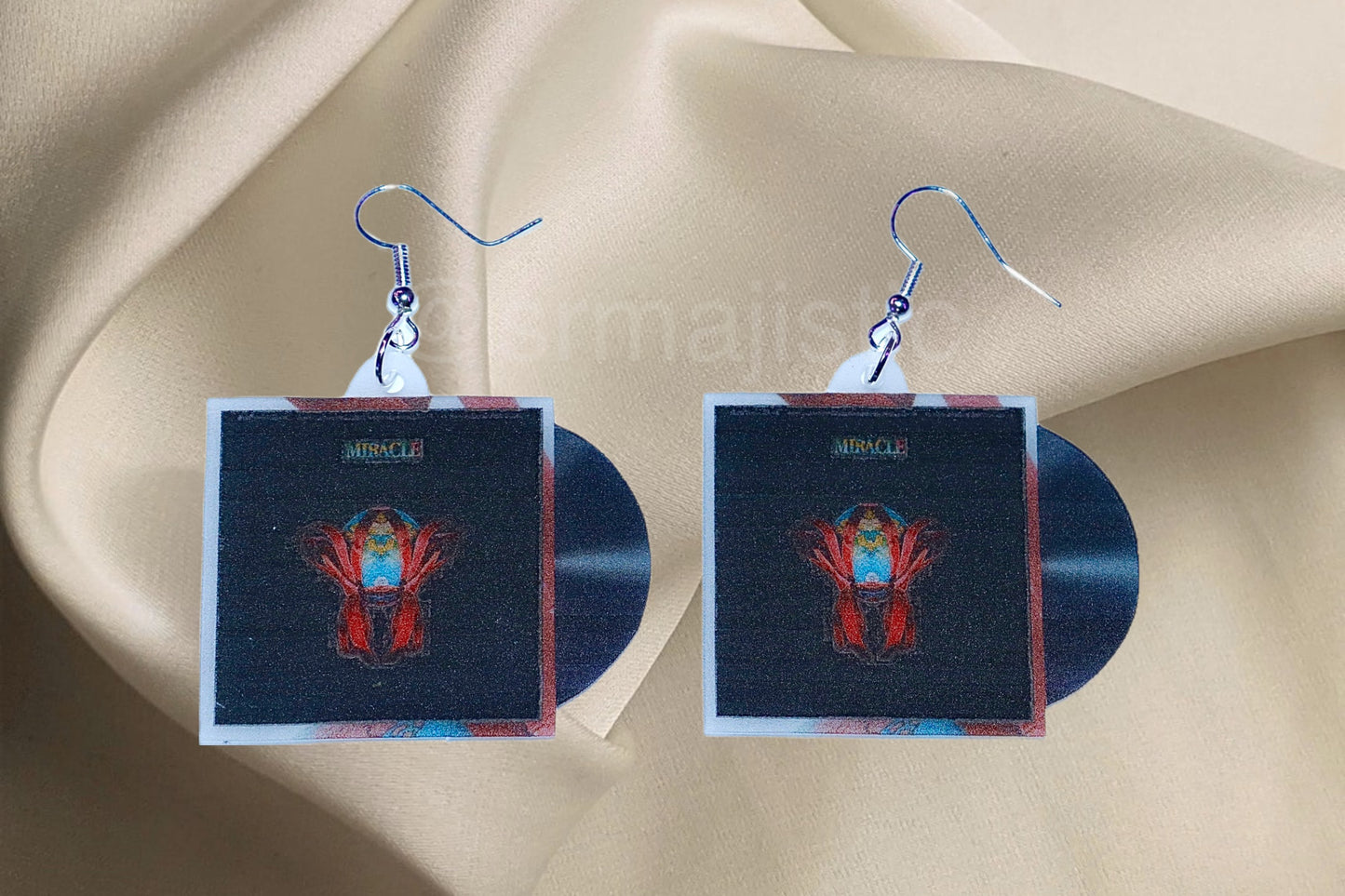 Briston Maroney Miracle Vinyl Album EP Handmade Earrings!