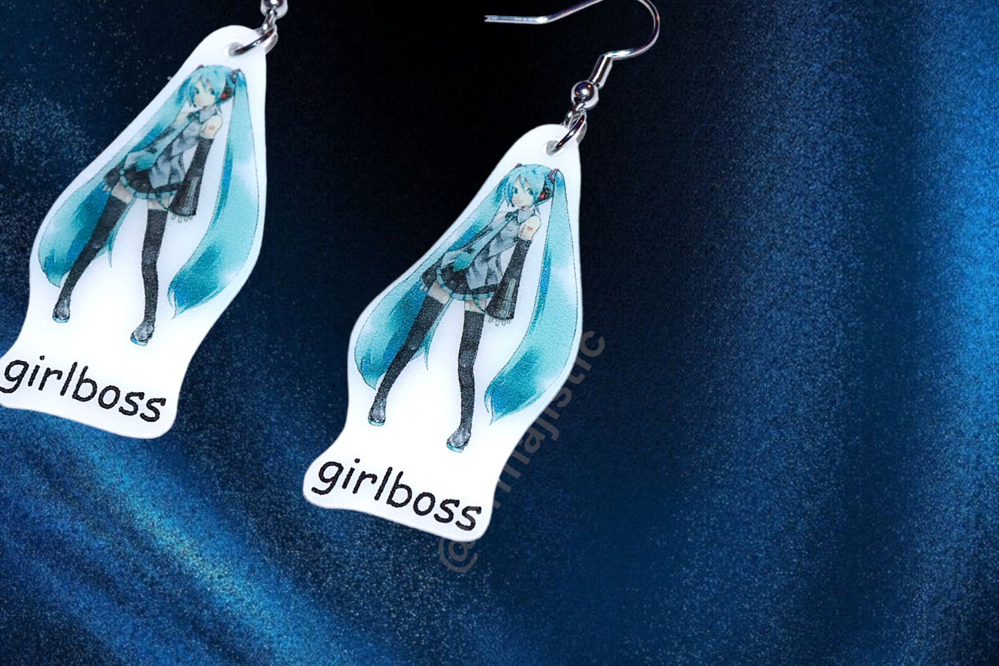 Hatsune Miku Girlboss Meme Handmade Earrings!