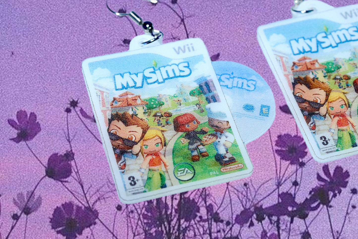 My Sims Wii Game 2D detailed Handmade Earrings!