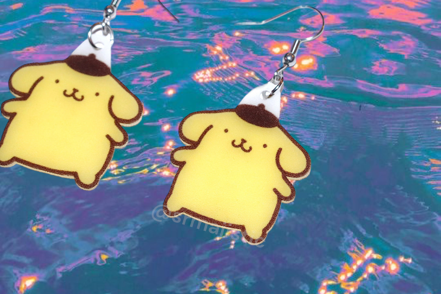 Pompompurin Cute Sanrio Dog Character Handmade Earrings!