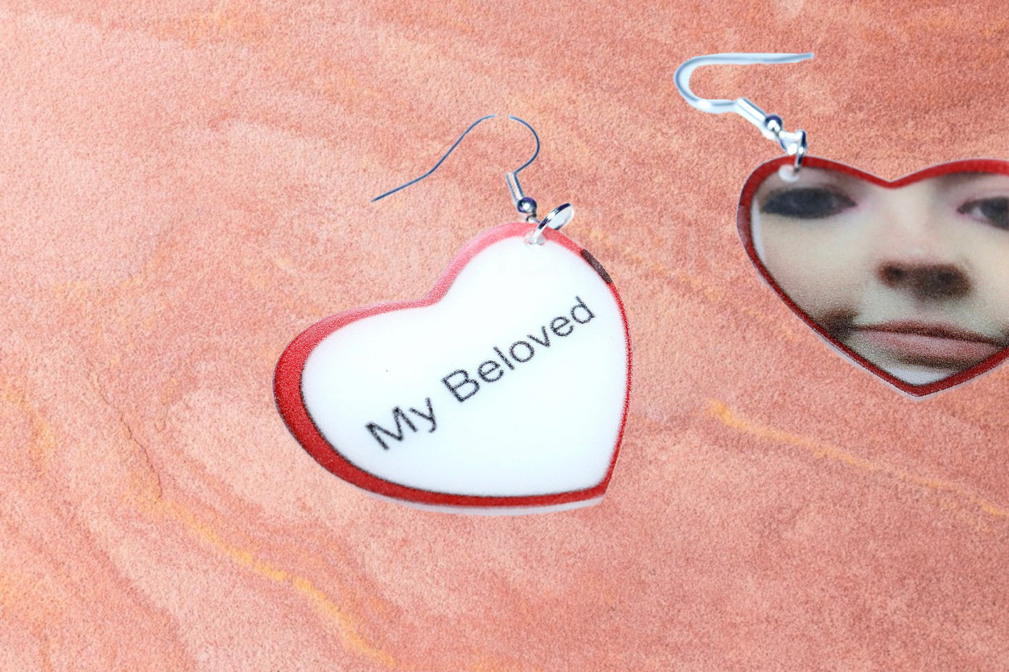 Custom Heart Locket Style Earrings