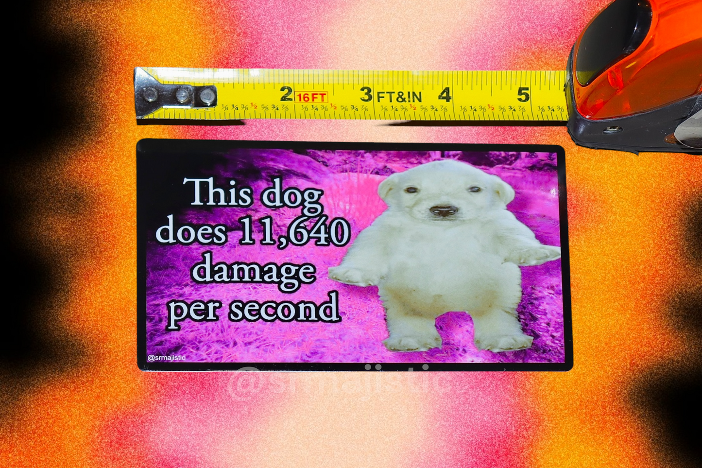 Jotchua This Dog Does 11,460 Damage Per Second Meme Bumper Sticker