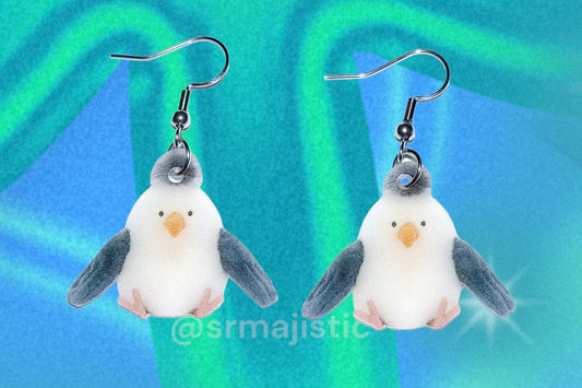 Jellycat Chip Seagull Plush 2D Cute Handmade Earrings!