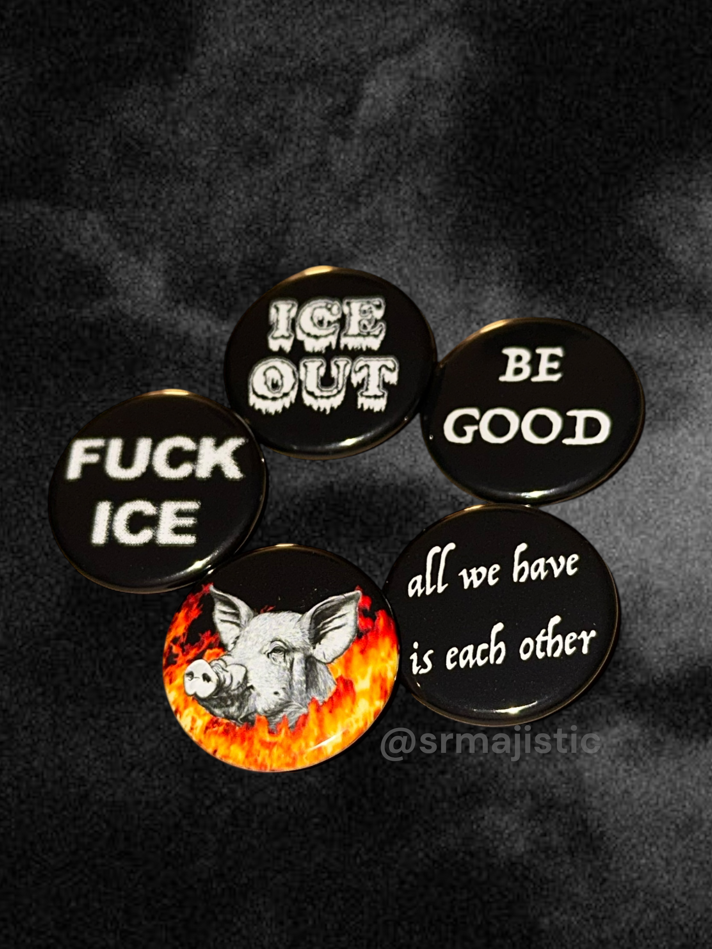 Anti-Ice protest buttons