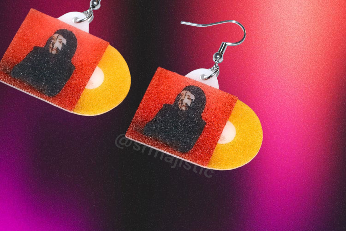 (READY TO SHIP) Allie X Girl With No Face Vinyl Album Handmade Earrings!