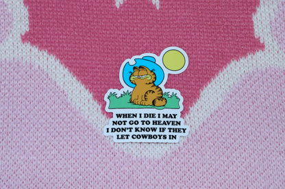 Cowboy Garfield Meme Bumper Sticker