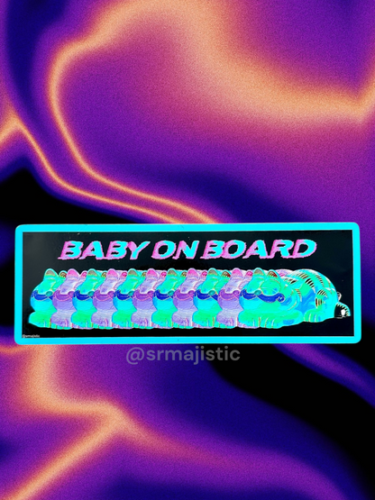 Baby on Board Retro Garfield Phone Meme Bumper Sticker