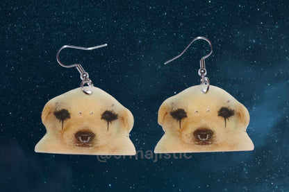 (READY TO SHIP) Gothchua (Goth Jotchua Dog) Funny Handmade Earrings!
