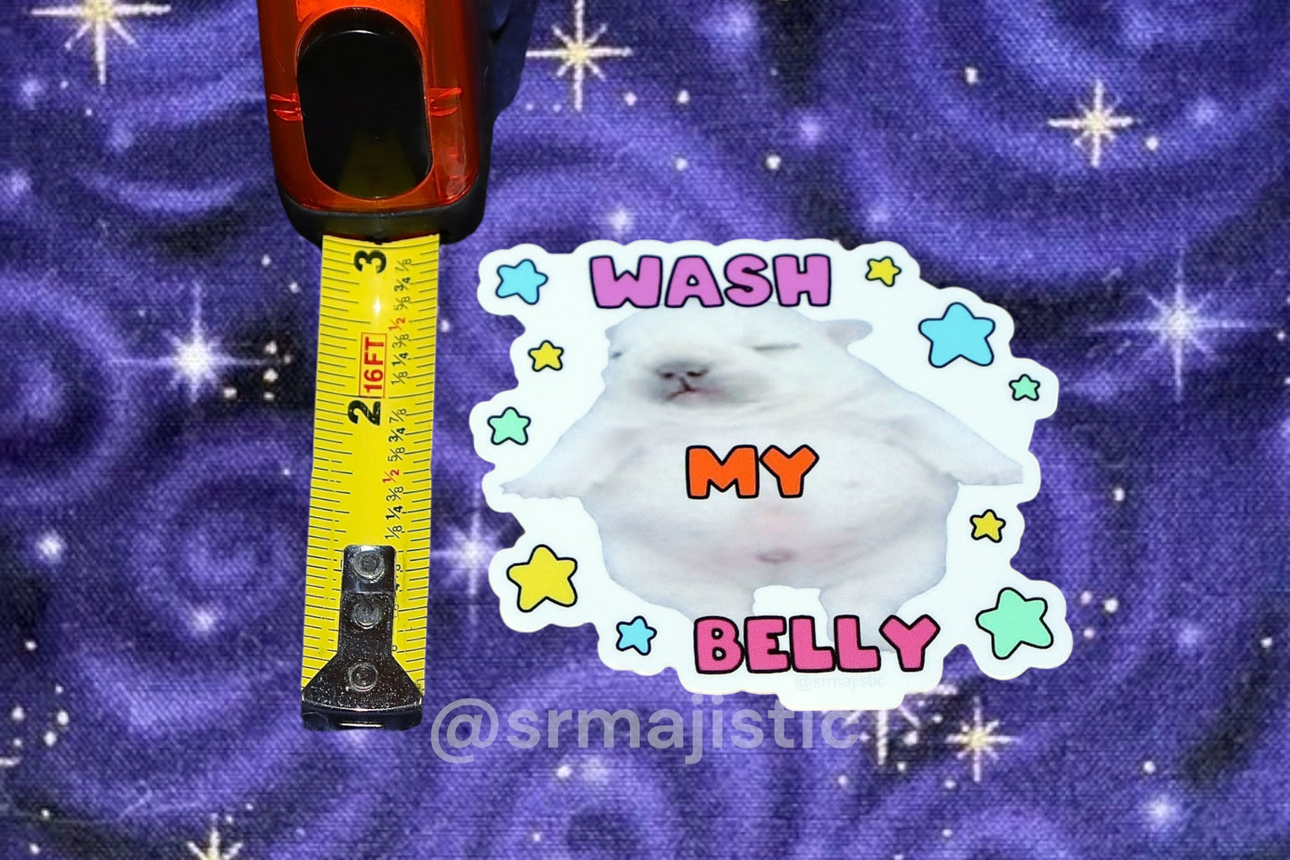 Wash My Belly Pibble Puppy Dog Meme Bumper Sticker