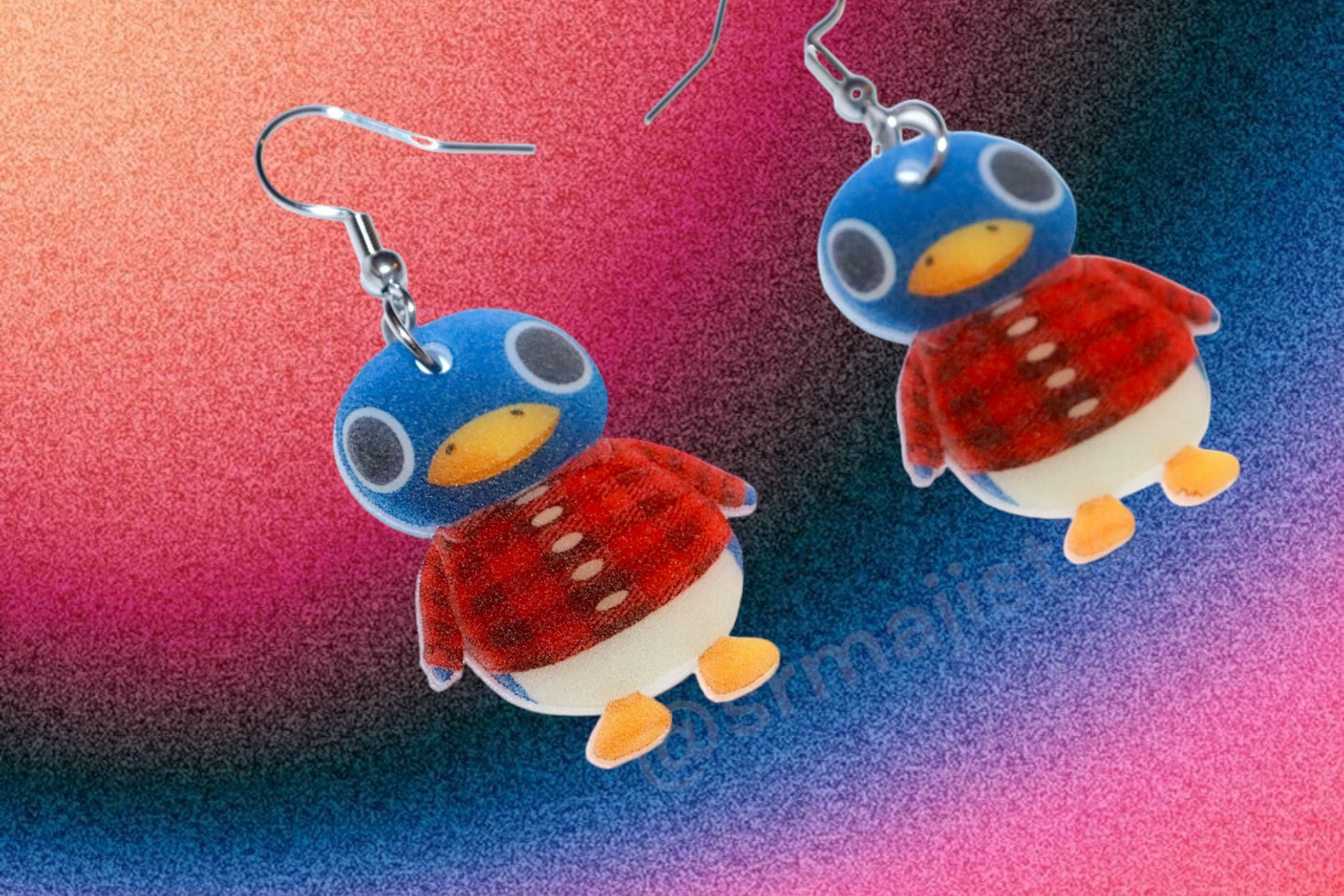 Roald the Penguin Animal Crossing Character Cute Handmade Earrings!