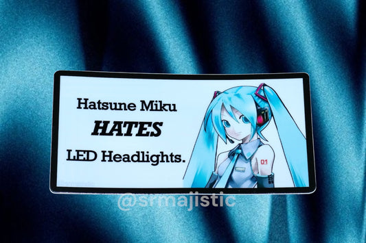 Hatsune Miku HATES Driver Negligence Meme Bumper Stickers
