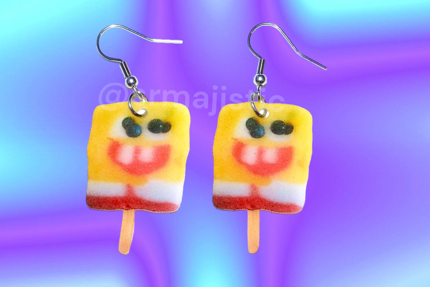 (READY TO SHIP) Melted Character Pospicles Funny Nostalgic Handmade Earrings!