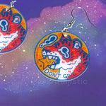 Don’t Give Up Motivational Tiger Earrings (collaboration with @cursedluver!)