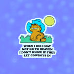 Cowboy Garfield Meme Bumper Sticker