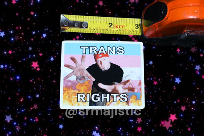 Fred Durst Limp Bizkit Flaming Pride Flag Bumper Stickers