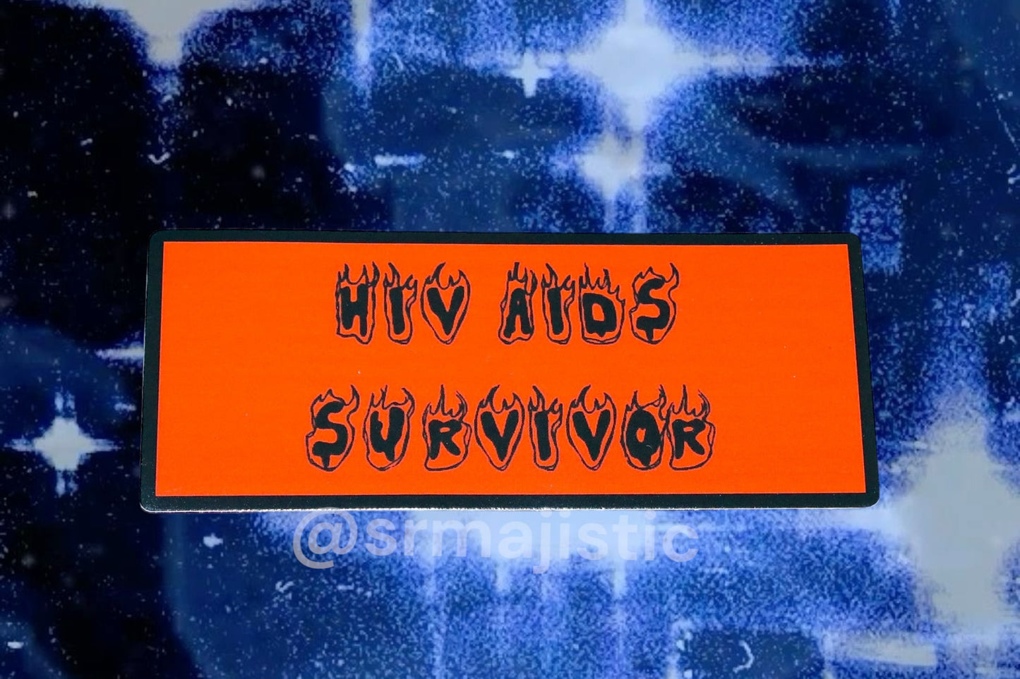 Flame Style Survivor Awareness Bumper Stickers