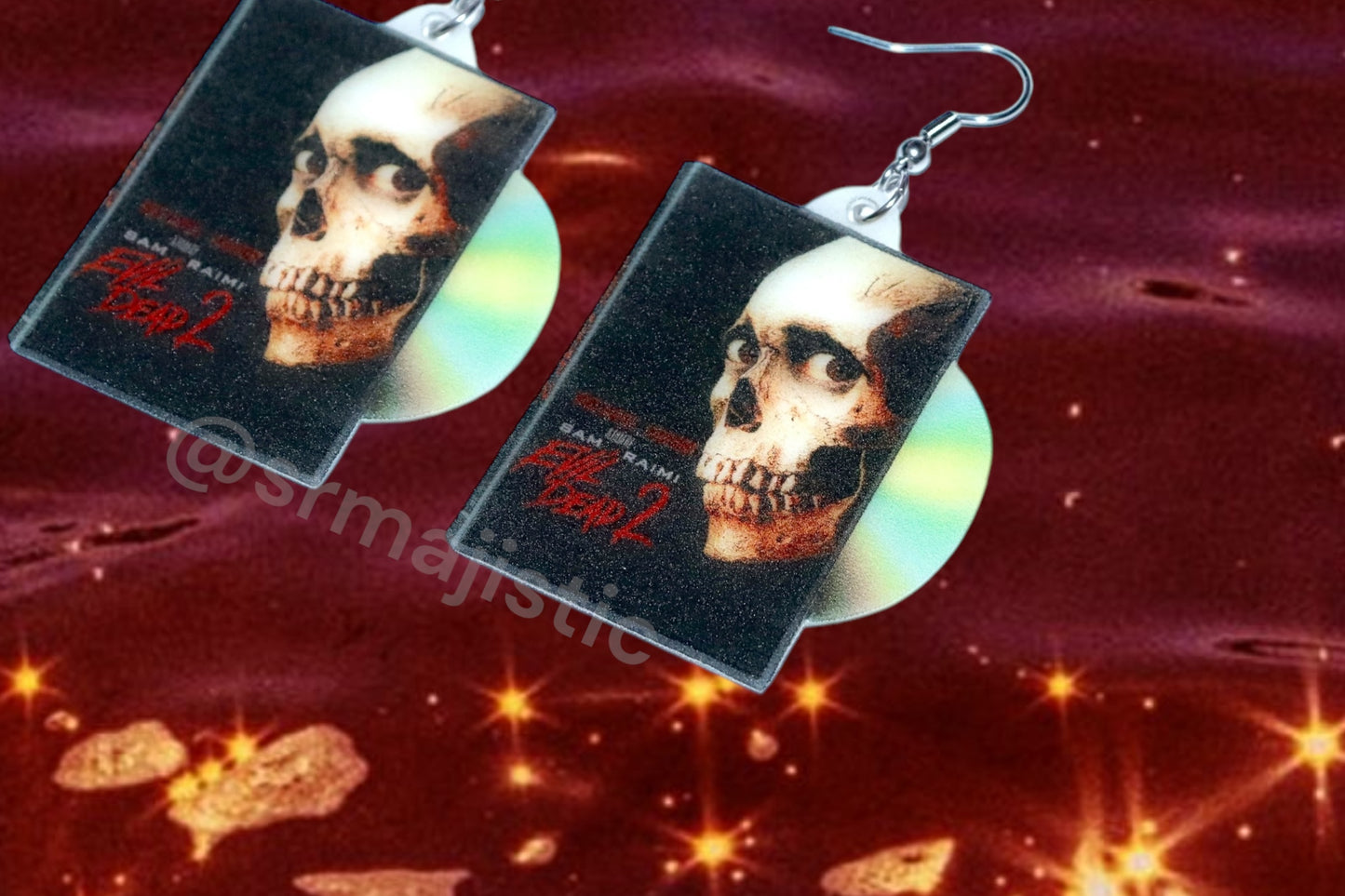 Evil Dead 2 (1987) DVD 2D detailed Handmade Earrings!