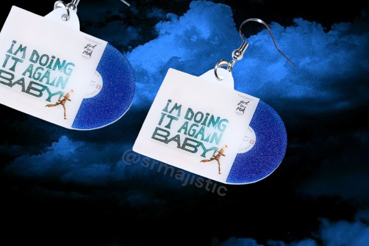 Girl in Red I’m Doing it Again Baby Vinyl Album Handmade Earrings!