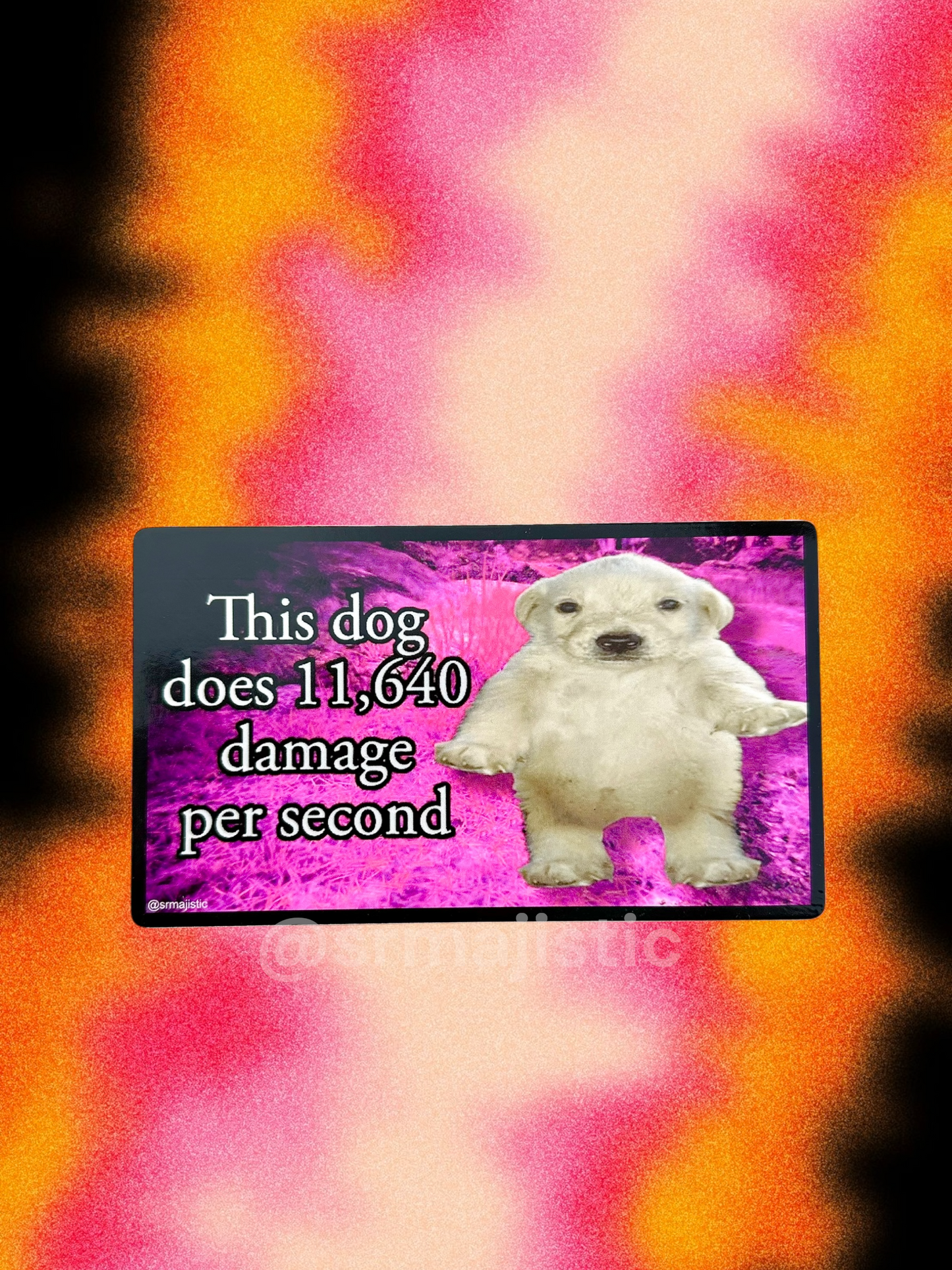 Jotchua This Dog Does 11,460 Damage Per Second Meme Bumper Sticker