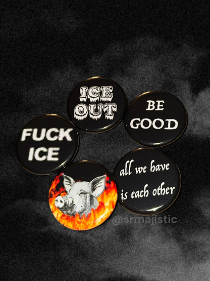 Anti-Ice protest buttons