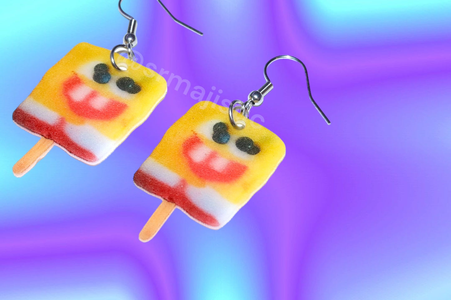 (READY TO SHIP) Melted Character Pospicles Funny Nostalgic Handmade Earrings!