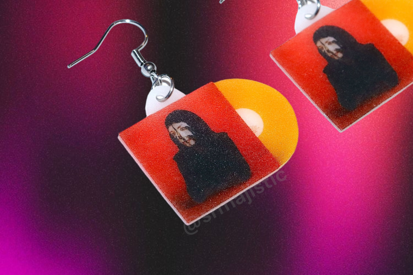 Allie X Girl With No Face Vinyl Album Handmade Earrings!