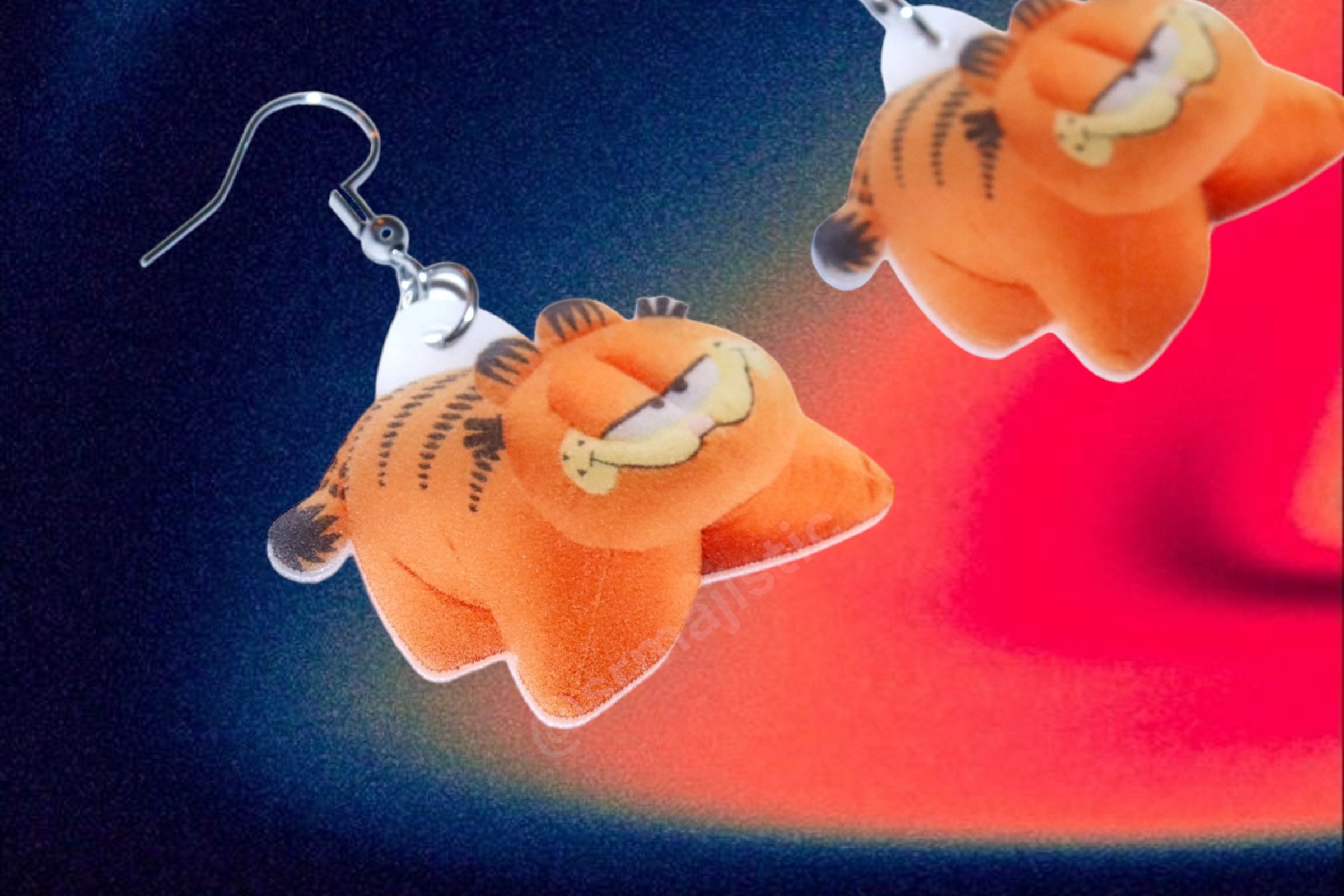 Garfield Pillowpet Cute Character 2D Handmade Earrings!