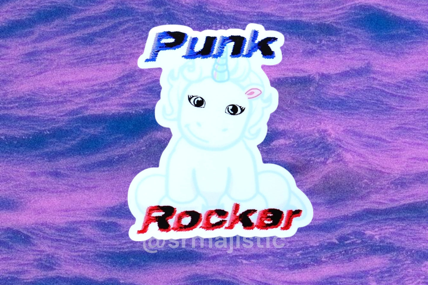 Cool Punk Rocker Webkinz Unicorn Meme Bumper Sticker