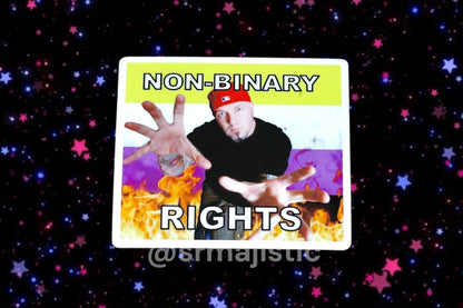 Fred Durst Limp Bizkit Flaming Pride Flag Bumper Stickers