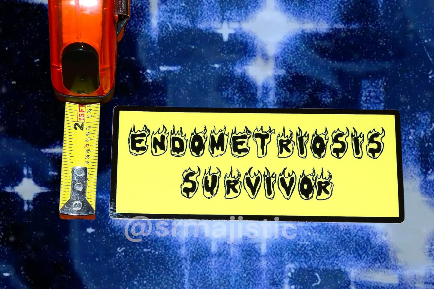Flame Style Survivor Awareness Bumper Stickers