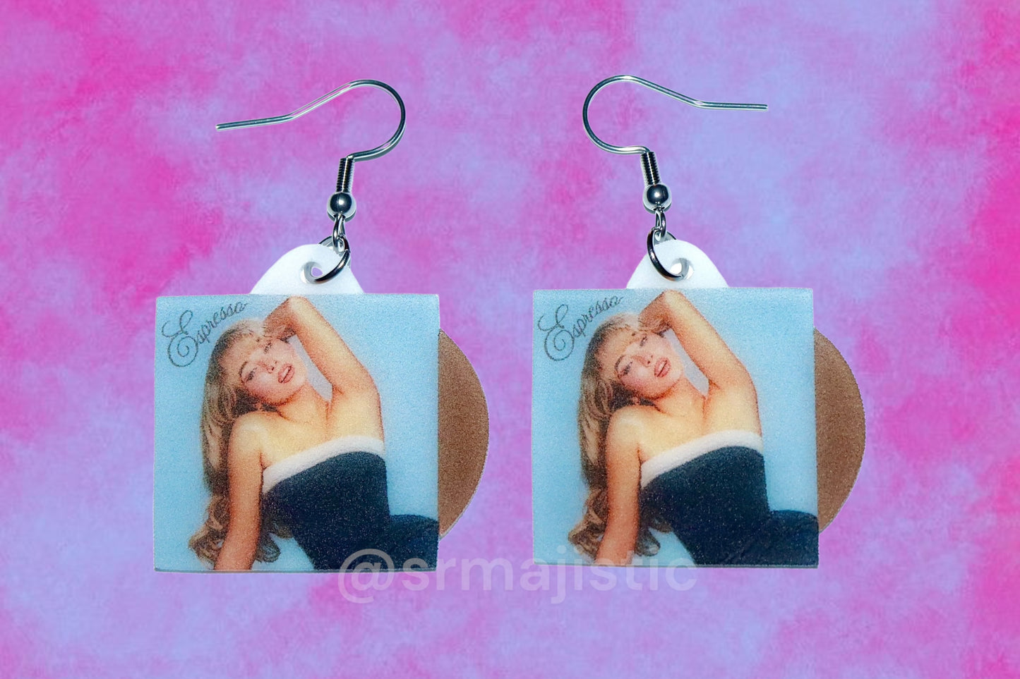 Sabrina Carpenter Espresso Vinyl Single Handmade Earrings!