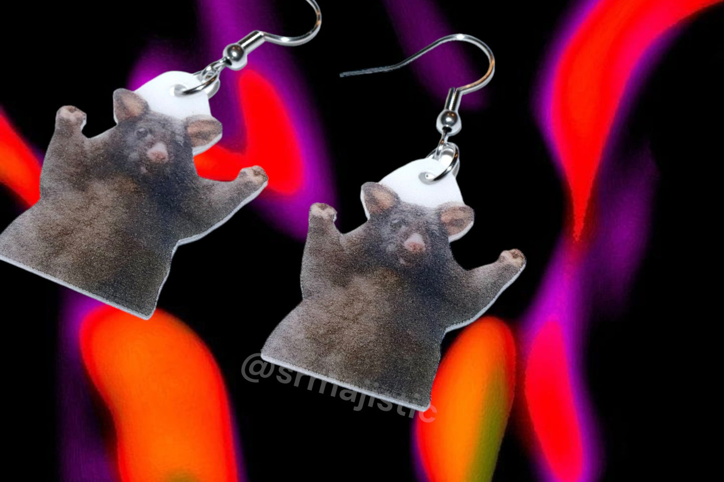 (READY TO SHIP) Jeremy the Happy Little Rodent Guy Handmade Earrings!