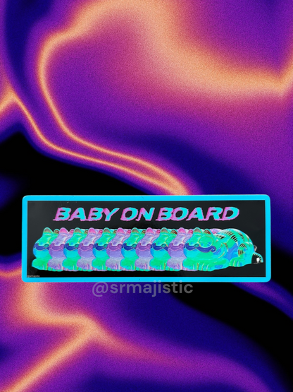 Baby on Board Retro Garfield Phone Meme Bumper Sticker