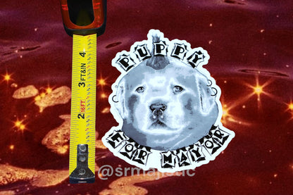 Puppy for Mayor Punk Rock Puppy Dog Bumper Sticker
