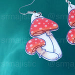 (READY TO SHIP) Cute Little Mushroom Handmade Earrings (collaboration with @saltnox)